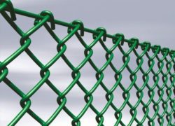 Забор из сетки рабица с полимерным покрытием